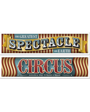 Vintage Circus Banners Pack of 2