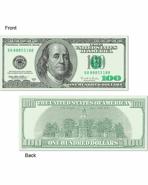 100 Dollar Bill Cutout