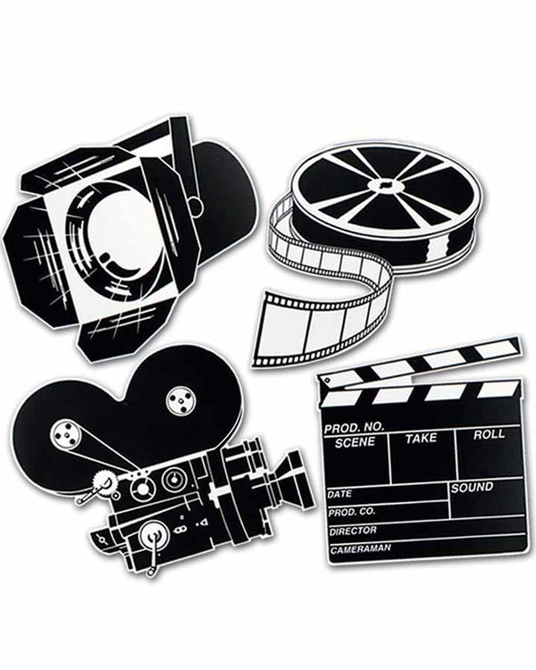 Classic Hollywood Movie Set Cutouts Pack of 4