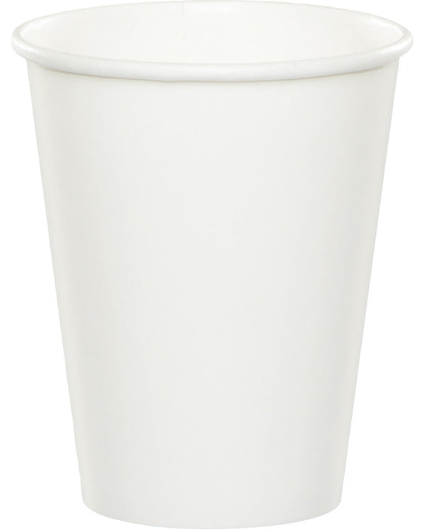 White 260ml Paper Cups Pack of 24