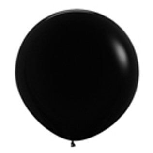 Sempertex 90cm Fashion Black Latex Balloons 080, 2PK Pack of 2