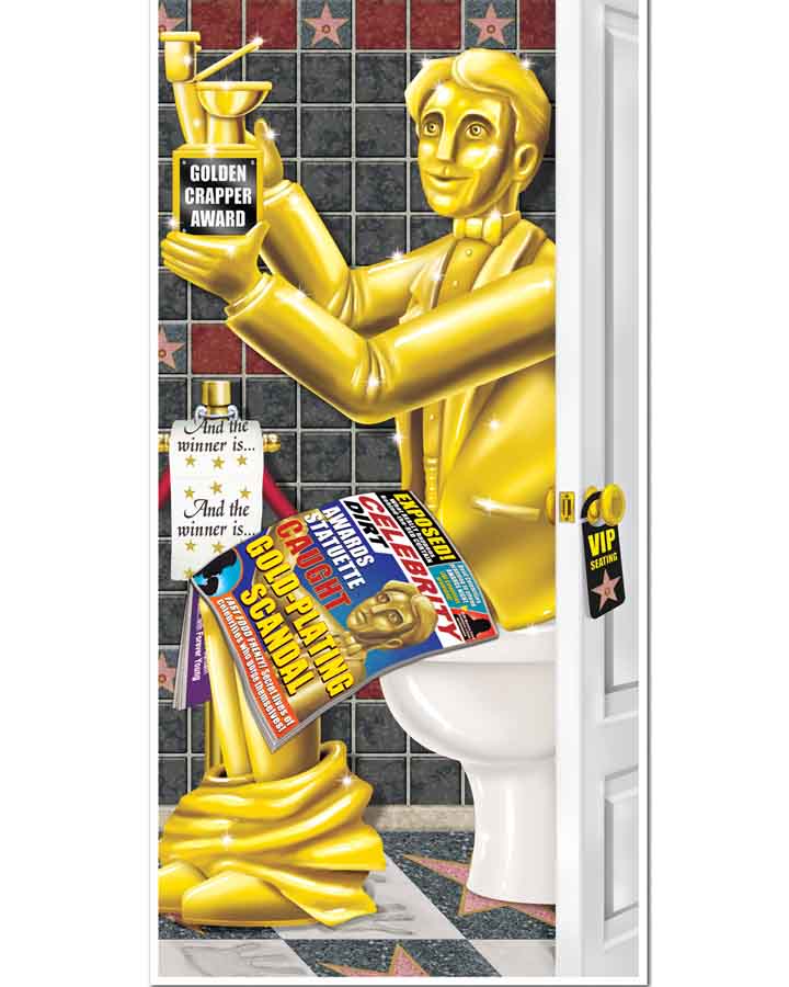 Hollywood Awards Night Bathroom Door Cover