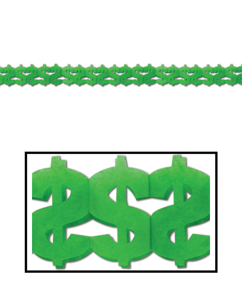 Dollar Sign Garland 3.7m