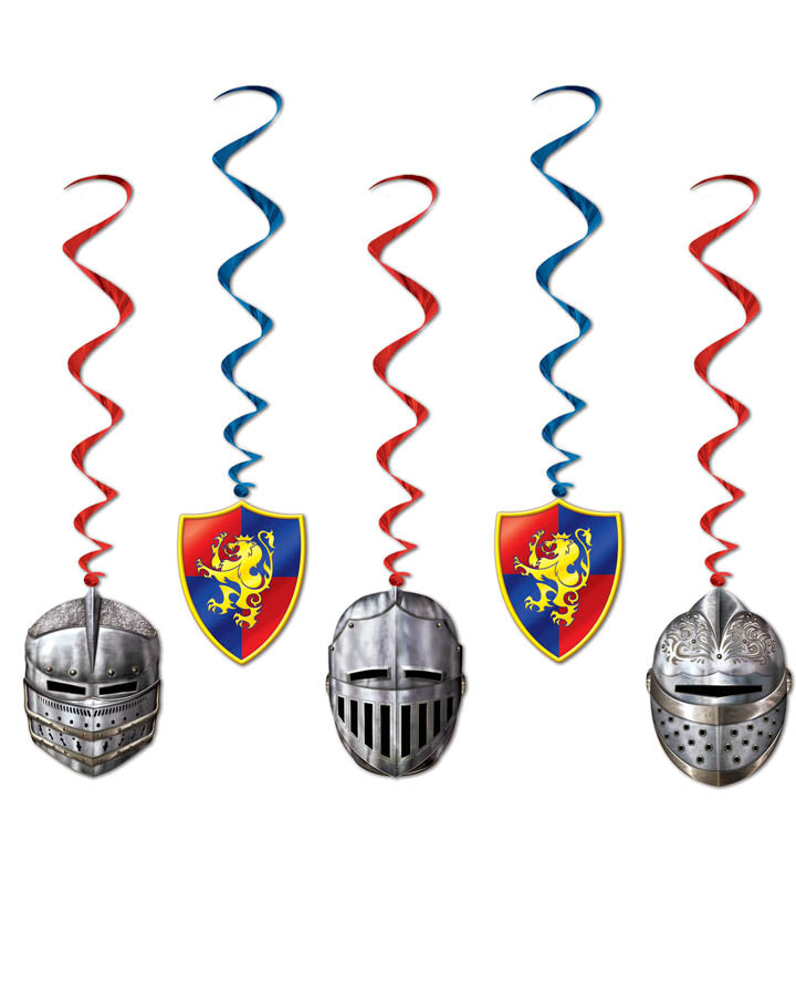 Medieval Hanging Swirl Decorations Pack of 5