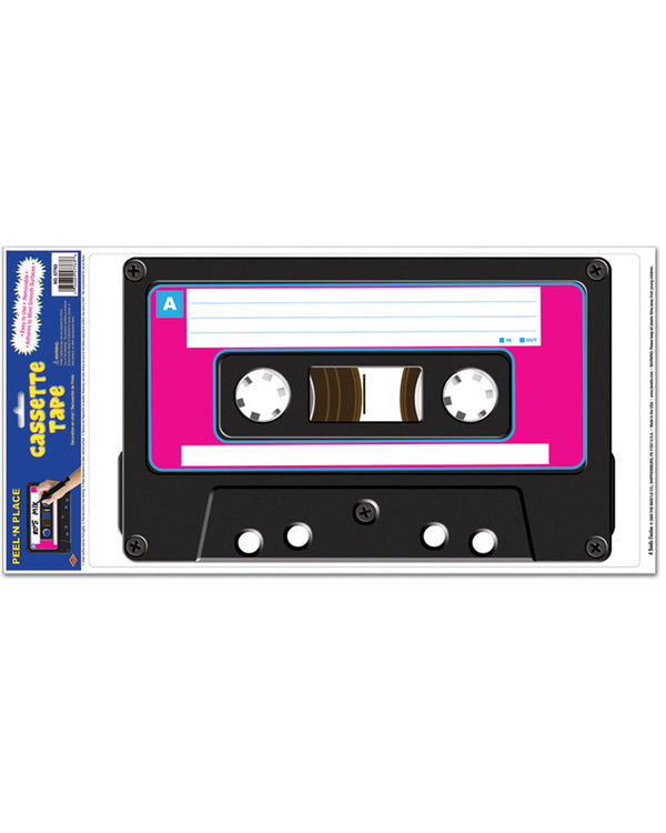 80s Cassette Tape Peel and Place Sticker