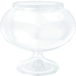 Clear Round Plastic Pedestal Jar 1.7L