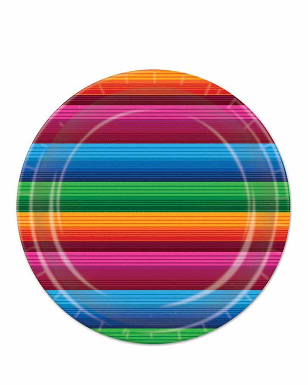 Mexican Serape 23cm Party Plates Pack of 8