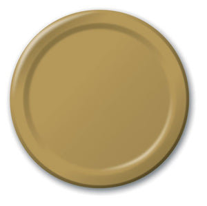 Glittering Gold Round Paper Plate 17cm Pack of 24