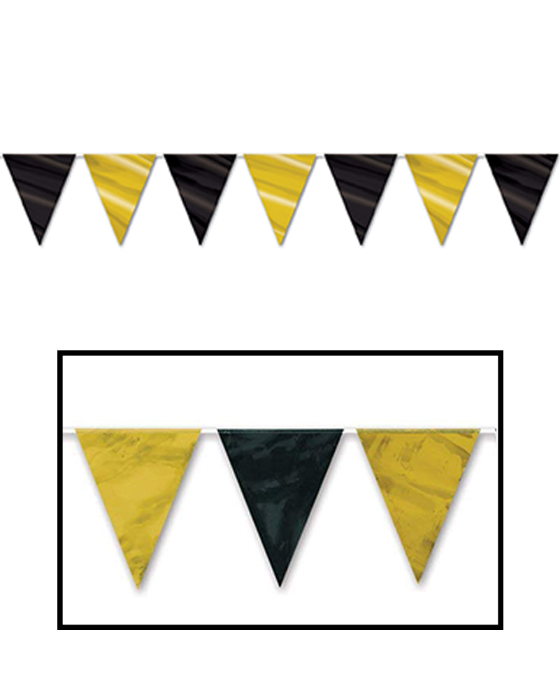 Black and Gold Flag Banner