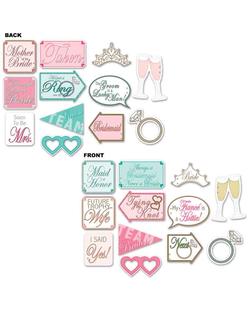 Wedding Shower Photo Fun Signs Pack of 12
