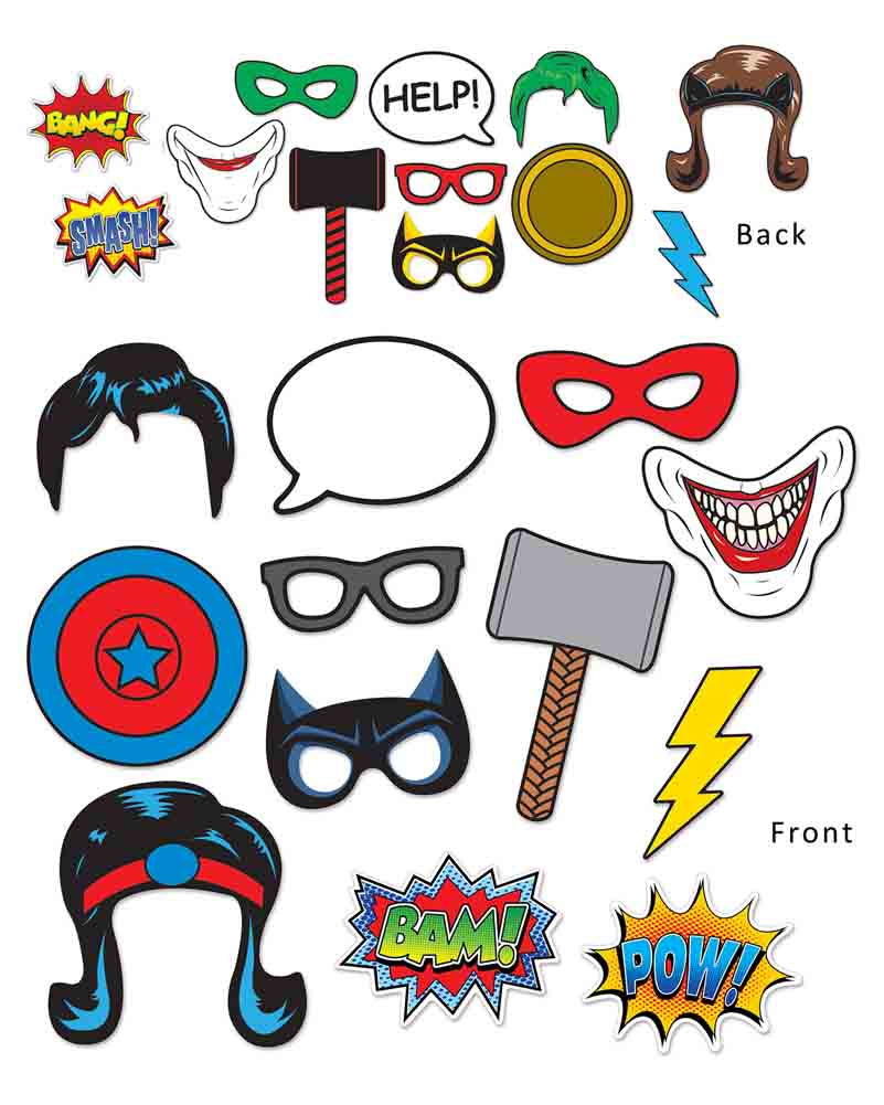 Hero Photo Fun Signs Pack of 12