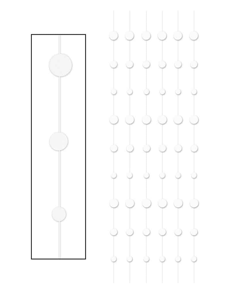 White Dot Stringers Pack of 6