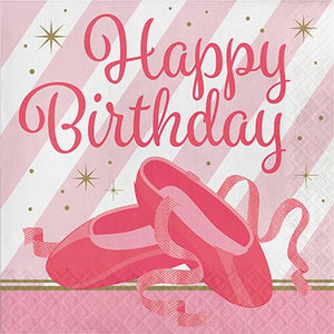 Twinkle Toes Happy Birthday Luncheon Napkins Pack Of 16