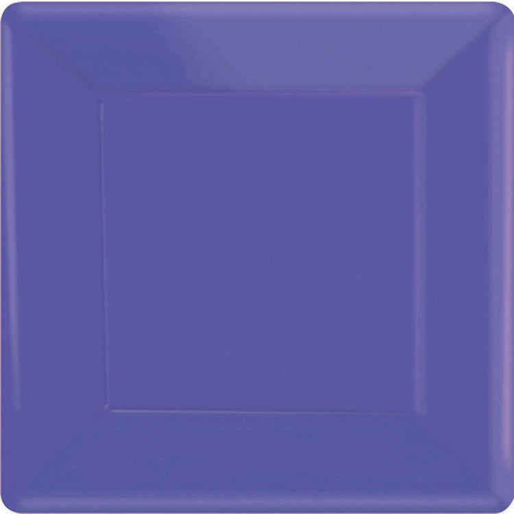 Paper Plates 26cm Square 20CT - New Purple Pack of 20