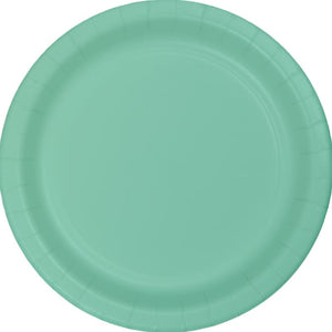 Fresh Mint Green Dinner Plates Paper 23cm Pack of 24