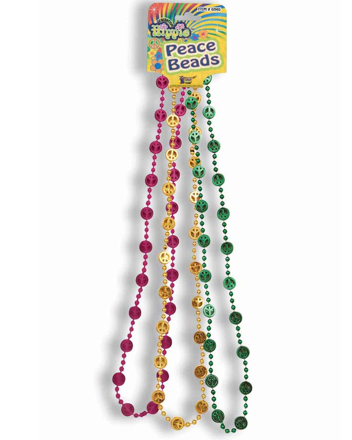 60s Hippie Peace Sign Beads