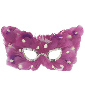 Purple Feather Glow in the Dark Masquerade Mask