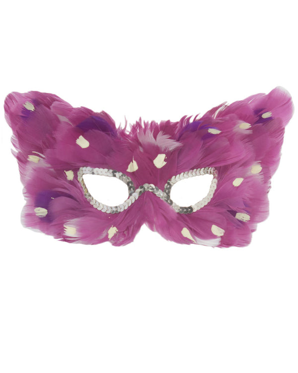 Purple Feather Glow in the Dark Masquerade Mask