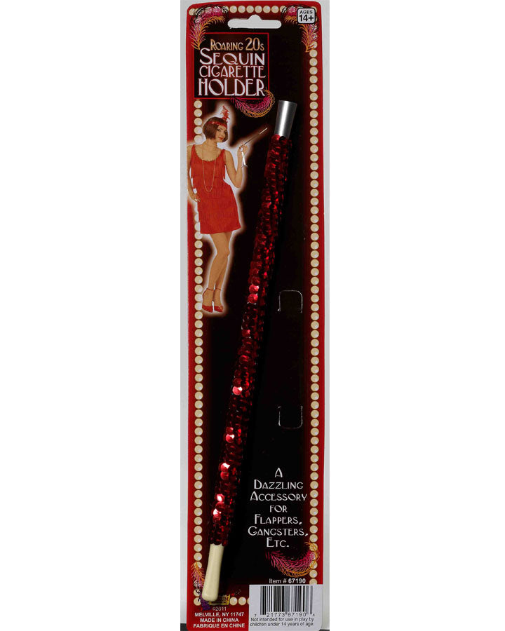 Red Sequin Cigarette Holder