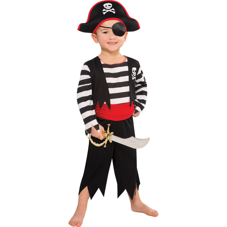 Pirate Deckhand Boys Costume 4-6 Years