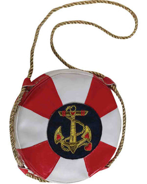 Lady in the Navy Handbag