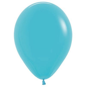 Sempertex 30cm Fashion Caribbean Blue Latex Balloons 038, 100PK Pack of 100