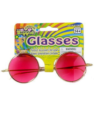 60s Pink Hippie Glasses
