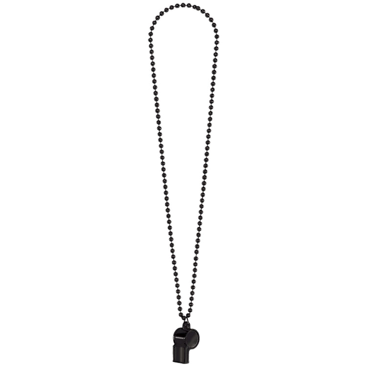 Team Spirit Black Whistle Chain Necklace