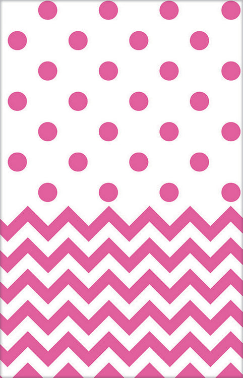 Bright Pink Chevron Tablecover
