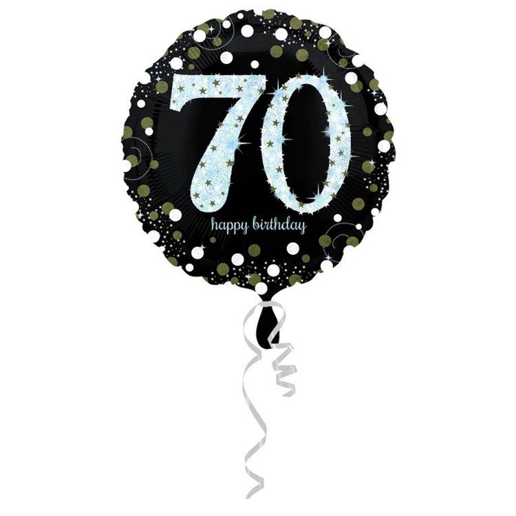 70th Sparkling Holographic Standard Foil Balloon