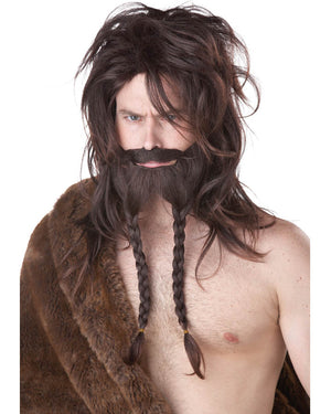 Viking Beard and Brown Wig
