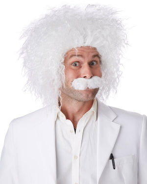 Einstein Moustache and White Wig