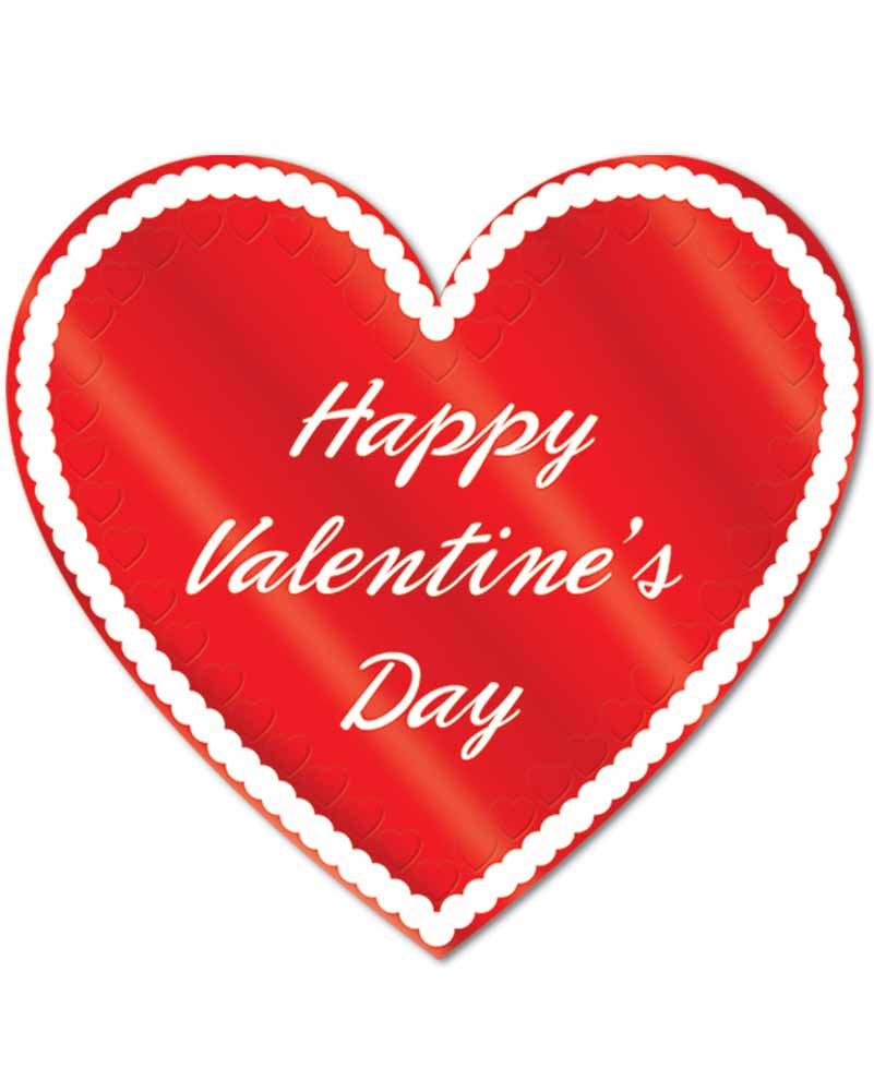 Printed Heart Foil Cutout