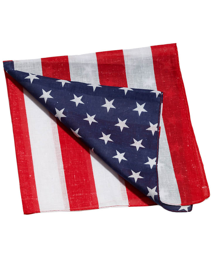 Red White and Blue American Bandana