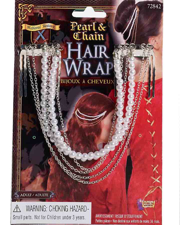 Chain and Pearl Hair Wrap