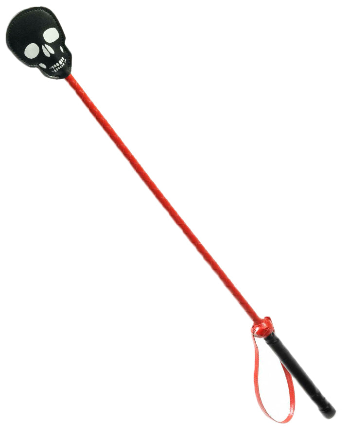 Black Skull Riding Crop 63cm