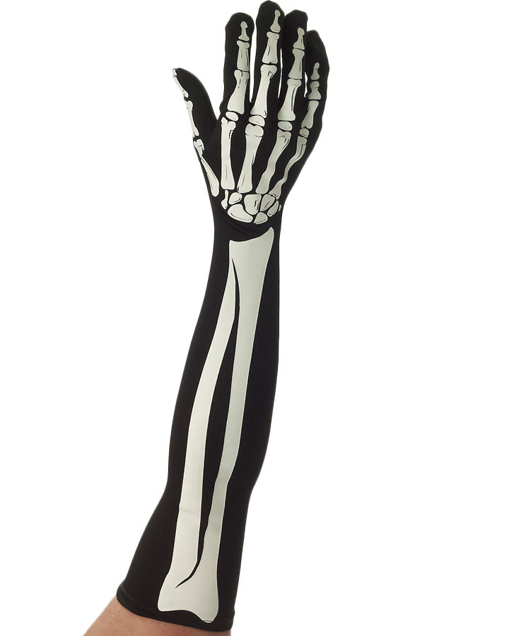 Long Skeleton Gloves