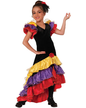 Flamenco Dancer Girls Costume