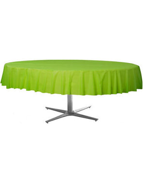 Kiwi Green Round Plastic Tablecover