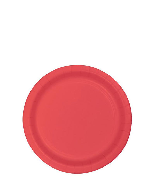 Coral 18cm Paper Plates Pack of 24