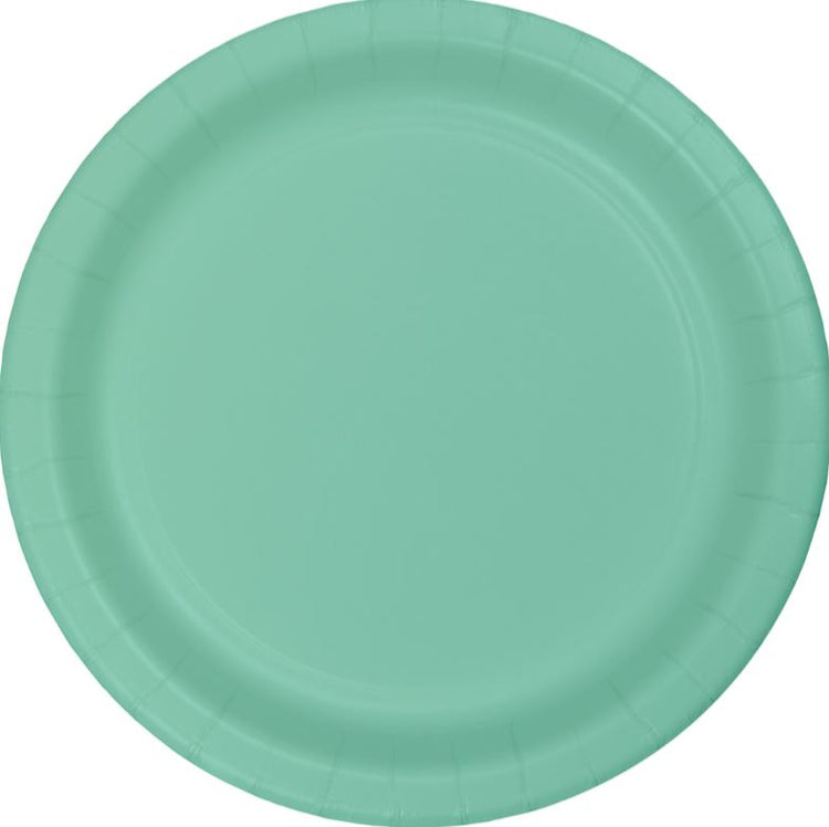 Fresh Mint Green Lunch Plates Paper 18cm Pack of 24