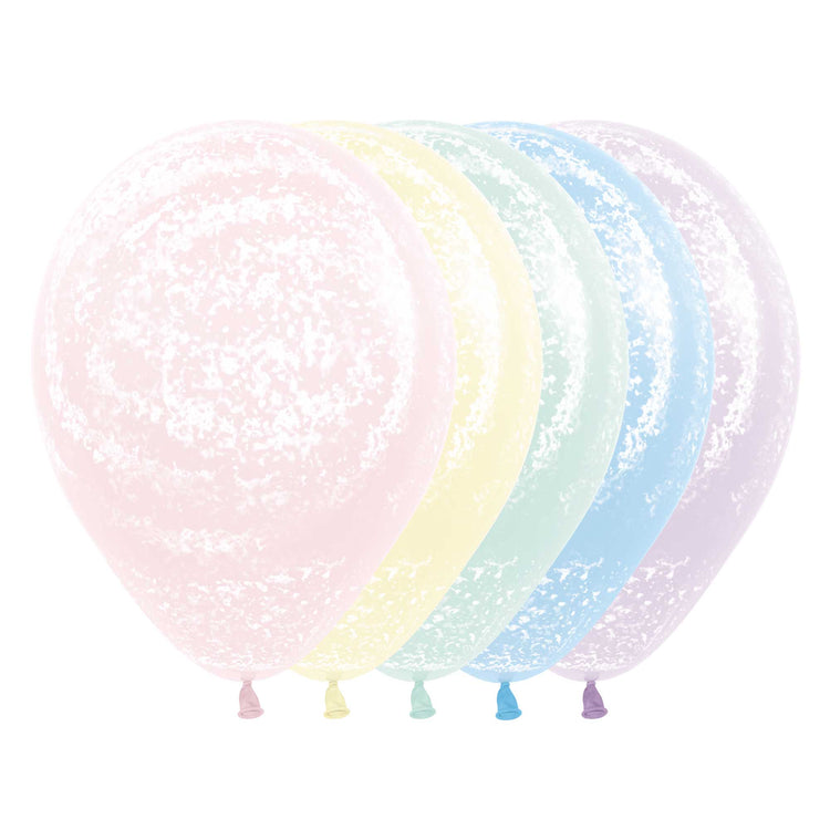 30cm Graffiti Frosty Pastel Matte Assorted Latex Balloons Pack of 25