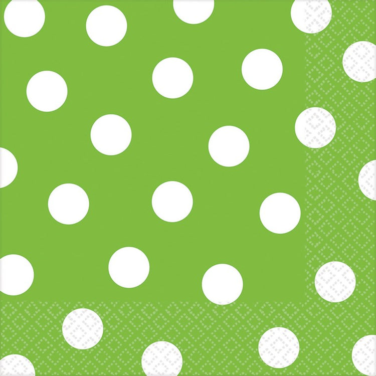 Dots Lunch Napkins Kiwi Pack of 16