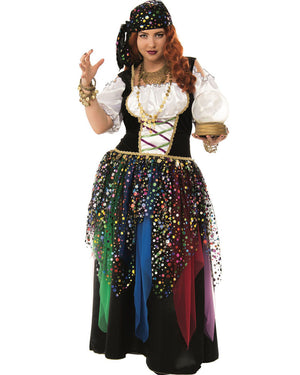 Colourful Gypsy Womens Plus Size Costume