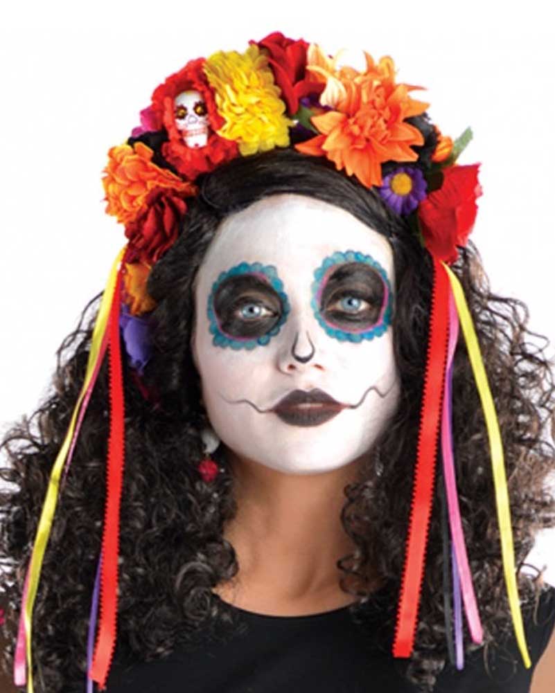 Day of the Dead Flower Headband For Halloween