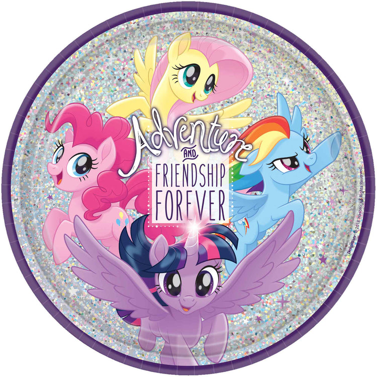 My Little Pony Friendship Adventure 23cm Round Plates Pack of 8