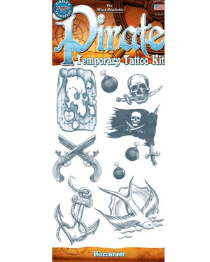 Buccaneer Pirate Temporary Tattoos