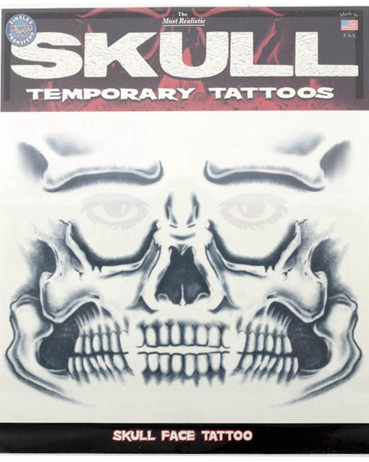 Skull Face Tattoo Transfer