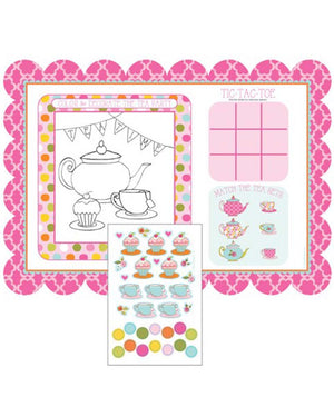 Tea Time Activity Placemats with Stickers Pack of 8