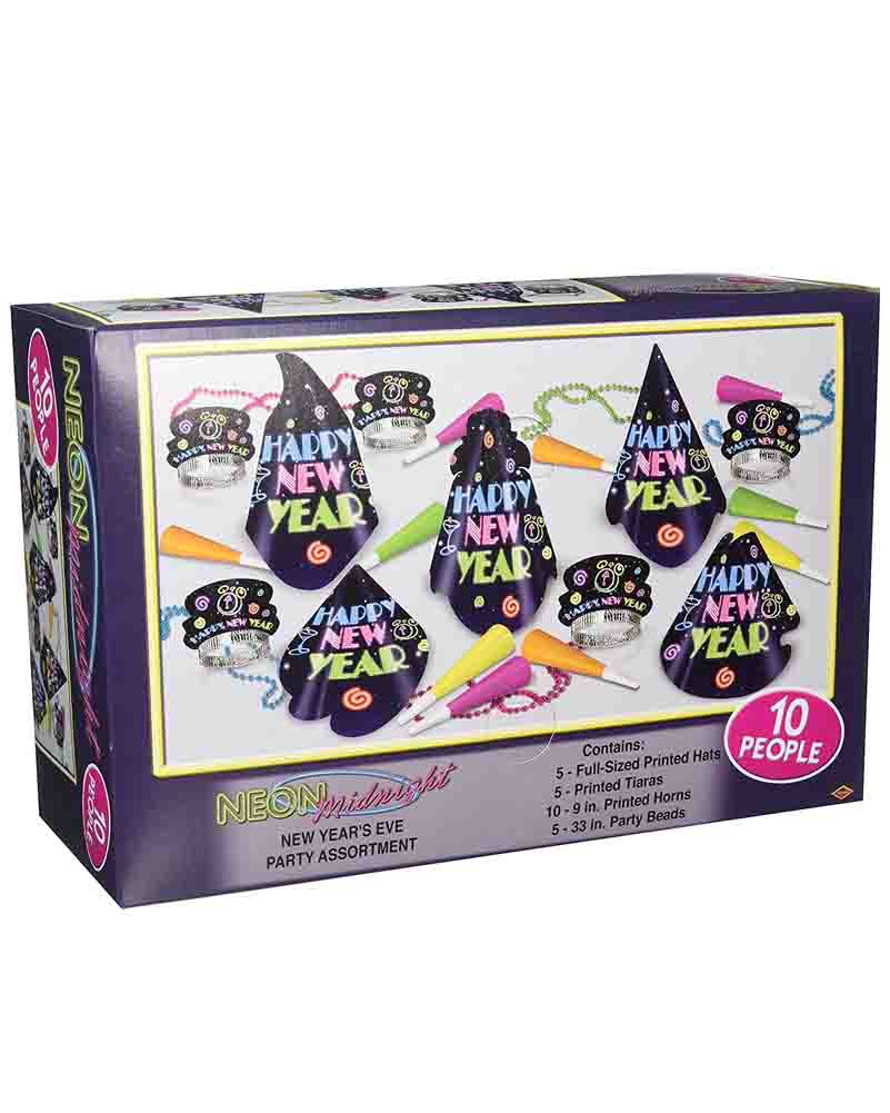 Neon Midnight NYE Assortment Bulk Pack of 50